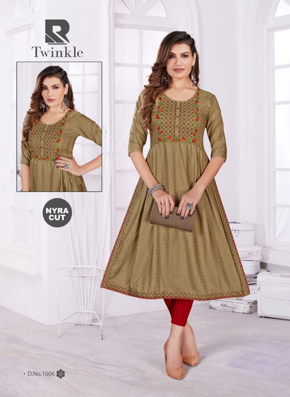 Raashi Twinkle nyra Rayon Designer Exclusive Kurti collection